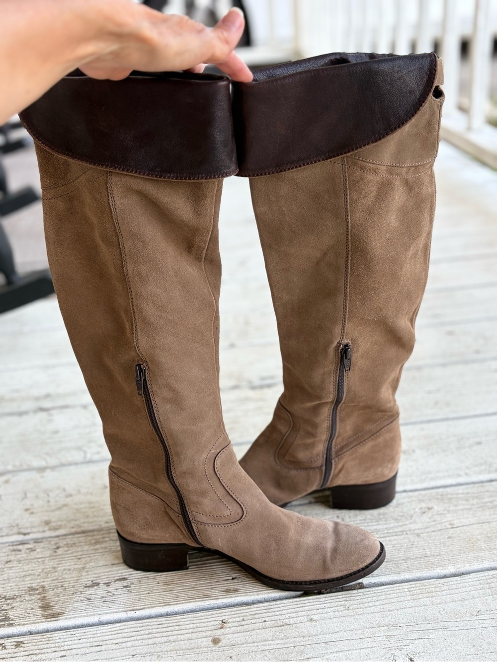 Lavorazione Artigiana Venise Collection Knee-High Suede Riding Boots - Size 39